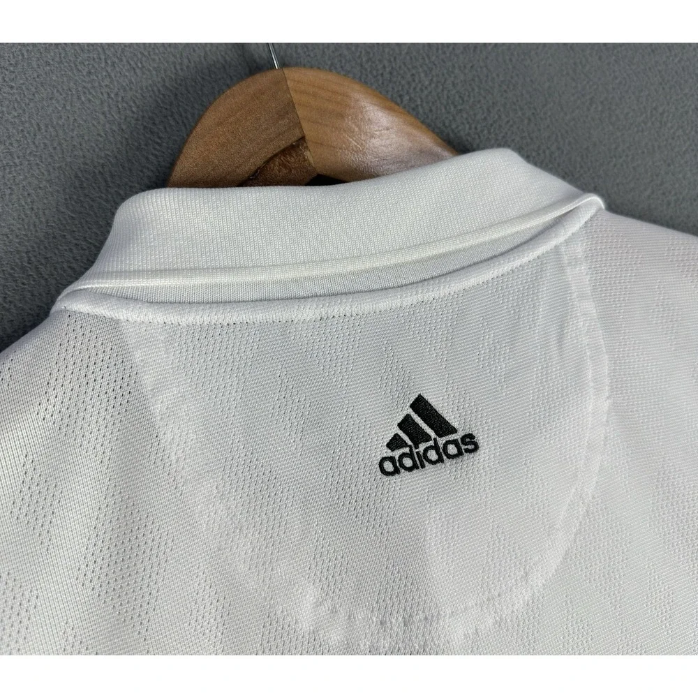 Adidas Polo Shirt‎ Mens Large White TPC Sawgrass Golf Climacool Performance